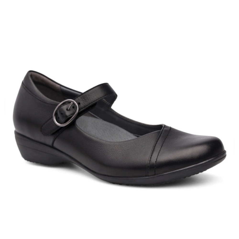 Dansko Fawna Mary Jane Shoe Black Milled Nappa 10.5-11 US